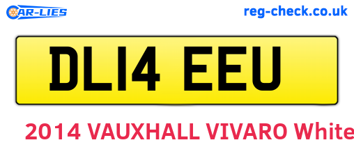 DL14EEU are the vehicle registration plates.