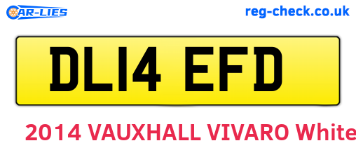 DL14EFD are the vehicle registration plates.