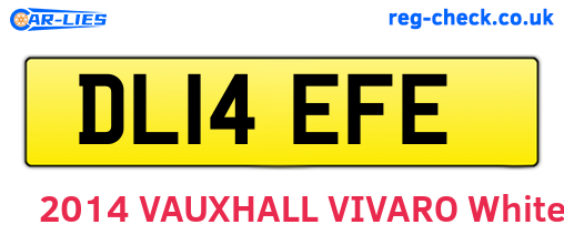 DL14EFE are the vehicle registration plates.