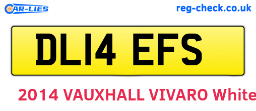 DL14EFS are the vehicle registration plates.