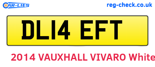 DL14EFT are the vehicle registration plates.