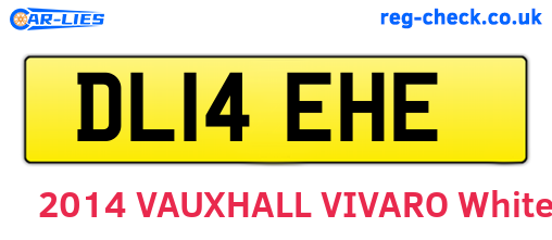 DL14EHE are the vehicle registration plates.