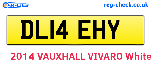 DL14EHY are the vehicle registration plates.
