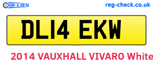 DL14EKW are the vehicle registration plates.