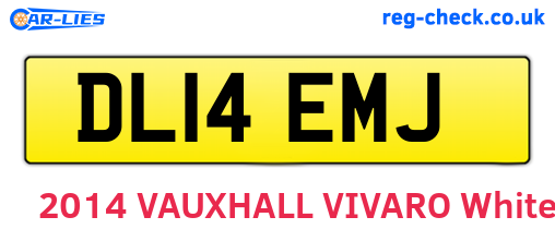 DL14EMJ are the vehicle registration plates.