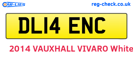 DL14ENC are the vehicle registration plates.