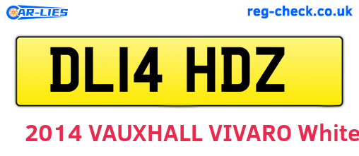 DL14HDZ are the vehicle registration plates.