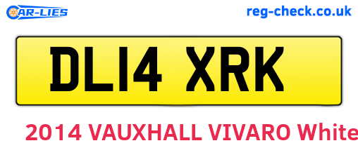 DL14XRK are the vehicle registration plates.