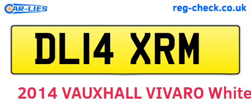 DL14XRM are the vehicle registration plates.