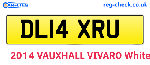 DL14XRU are the vehicle registration plates.