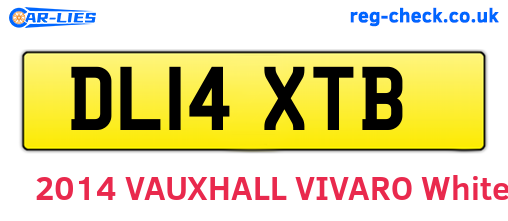 DL14XTB are the vehicle registration plates.