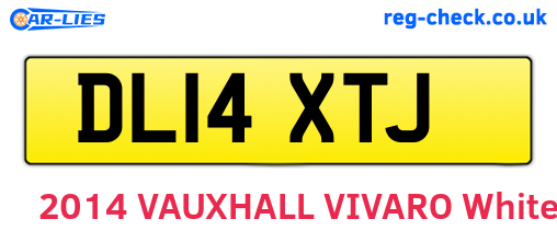 DL14XTJ are the vehicle registration plates.