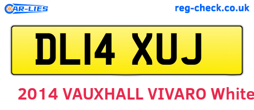 DL14XUJ are the vehicle registration plates.