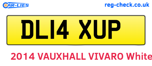 DL14XUP are the vehicle registration plates.