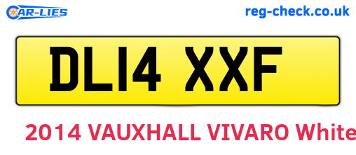 DL14XXF are the vehicle registration plates.
