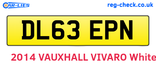 DL63EPN are the vehicle registration plates.