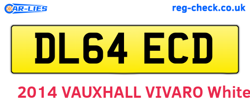 DL64ECD are the vehicle registration plates.