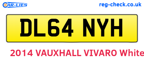 DL64NYH are the vehicle registration plates.