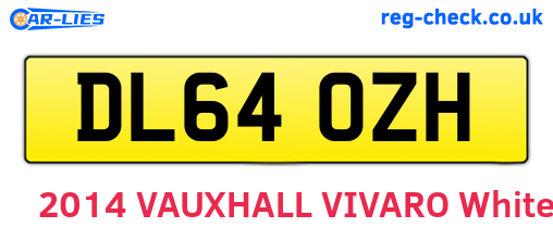 DL64OZH are the vehicle registration plates.