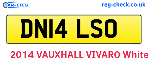 DN14LSO are the vehicle registration plates.
