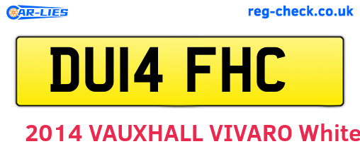 DU14FHC are the vehicle registration plates.