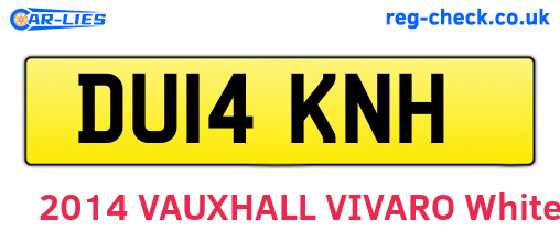 DU14KNH are the vehicle registration plates.