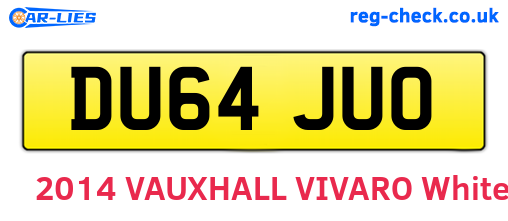 DU64JUO are the vehicle registration plates.