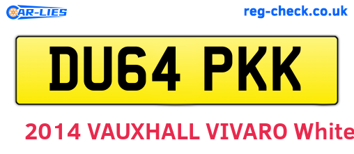 DU64PKK are the vehicle registration plates.