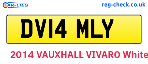 DV14MLY are the vehicle registration plates.