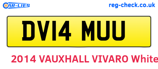 DV14MUU are the vehicle registration plates.