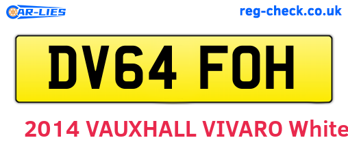 DV64FOH are the vehicle registration plates.