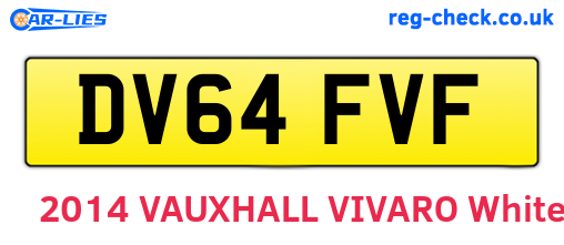 DV64FVF are the vehicle registration plates.