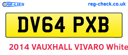 DV64PXB are the vehicle registration plates.
