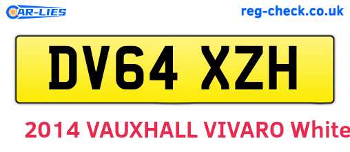 DV64XZH are the vehicle registration plates.