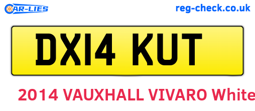 DX14KUT are the vehicle registration plates.