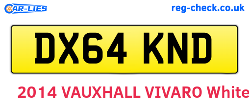 DX64KND are the vehicle registration plates.
