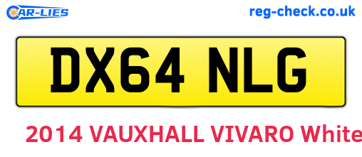 DX64NLG are the vehicle registration plates.