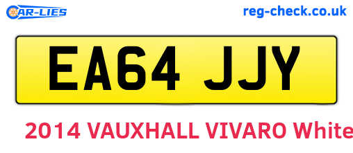 EA64JJY are the vehicle registration plates.