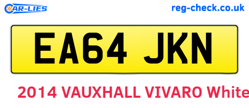 EA64JKN are the vehicle registration plates.