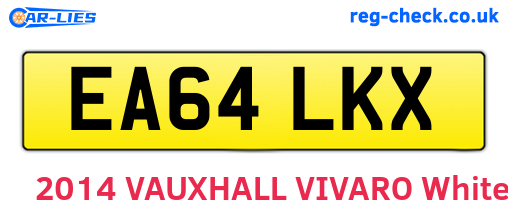 EA64LKX are the vehicle registration plates.