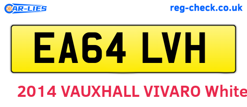 EA64LVH are the vehicle registration plates.