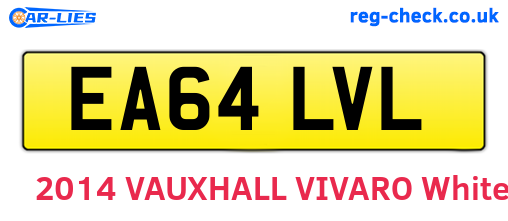 EA64LVL are the vehicle registration plates.