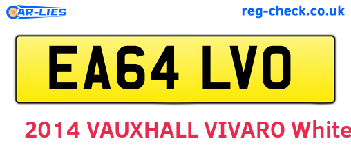 EA64LVO are the vehicle registration plates.