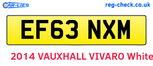 EF63NXM are the vehicle registration plates.