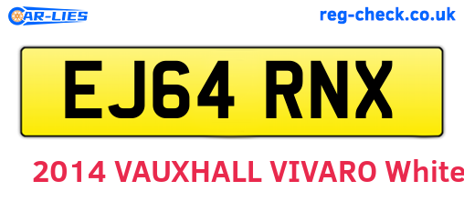 EJ64RNX are the vehicle registration plates.