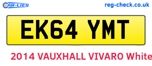 EK64YMT are the vehicle registration plates.