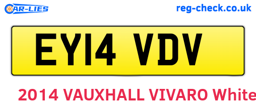 EY14VDV are the vehicle registration plates.