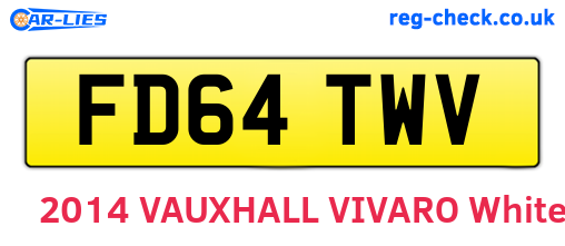 FD64TWV are the vehicle registration plates.