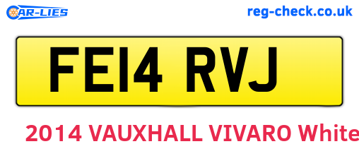 FE14RVJ are the vehicle registration plates.