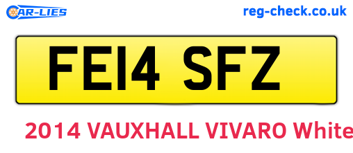FE14SFZ are the vehicle registration plates.